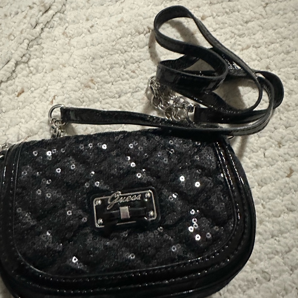 Guess sequin crossbody mini bag